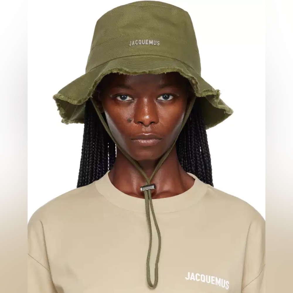 Jacquemus Olive Green Bucket Hat